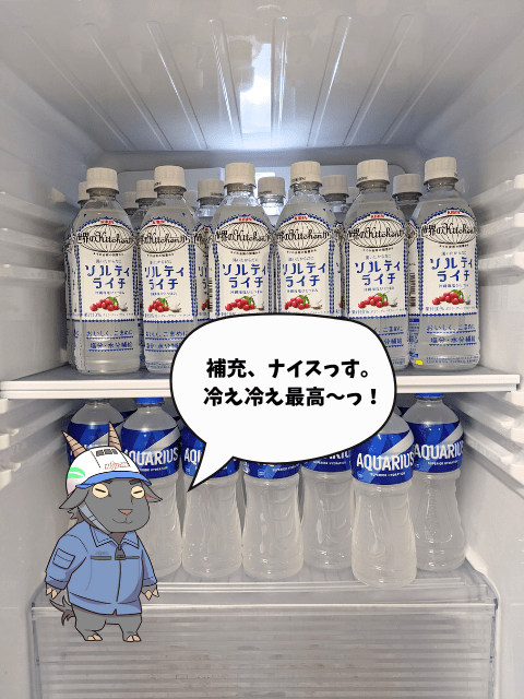 冷蔵庫、緊急補充しました🥤
